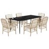 vidaXL 7d&iacute;ln&yacute; zahradn&iacute; j&iacute;deln&iacute; set s podu&scaron;kami b&eacute;žov&yacute; polyratan