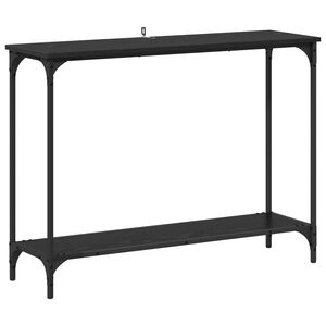 vidaXL Konzolov&yacute; stolek Čern&yacute; dub 101 x 30.5 x 75 cm Kompozitn&iacute; dřevo