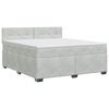 vidaXL Postel boxspring s matrac&iacute; Světle &scaron;ed&aacute; 160 x 200 cm Samet