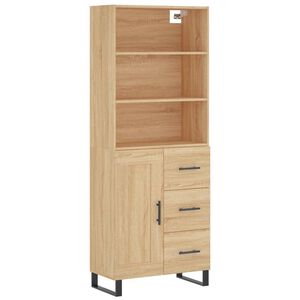 vidaXL Skř&iacute;ň highboard dub sonoma 69,5 x 34 x 180 cm kompozitn&iacute; dřevo