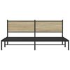 vidaXL Kovov&yacute; r&aacute;m postele bez matrace dub sonoma 193 x 203 cm