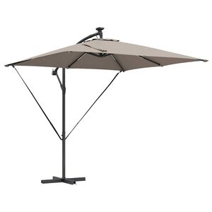 vidaXL Slunečn&iacute;k 249 x 249 x 250 cm Polyester a hlin&iacute;k Taupe