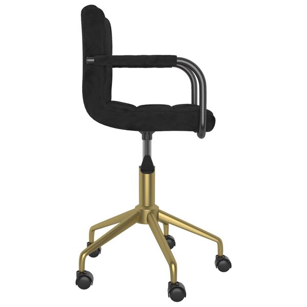 vidaXL Otočn&eacute; j&iacute;deln&iacute; židle 2 ks čern&eacute; samet