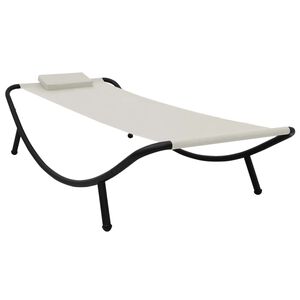 vidaXL Zahradn&iacute; leh&aacute;tko kr&eacute;mov&eacute; 200 x 90 cm ocel