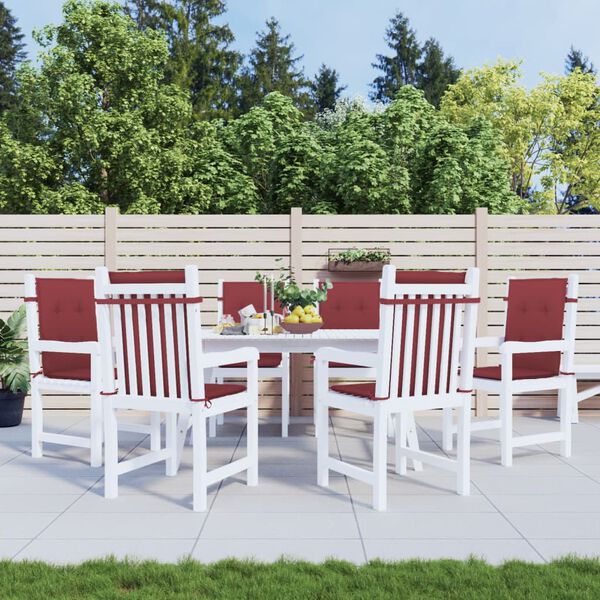 vidaXL Podu&scaron;ky na židli n&iacute;zk&eacute; opěradlo 6 ks v&iacute;nov&aacute; melanž 100x50x4 cm