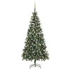 vidaXL Uměl&yacute; v&aacute;nočn&iacute; stromek s LED osvětlen&iacute;m a sadou koul&iacute; 210 cm