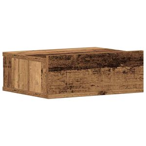 vidaXL Z&aacute;věsn&yacute; nočn&iacute; stolek star&eacute; dřevo 40x32x15 cm