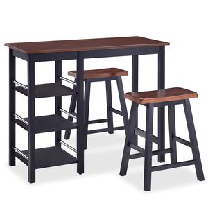 vidaXL Barov&yacute; set 3 ks MDF čern&yacute;