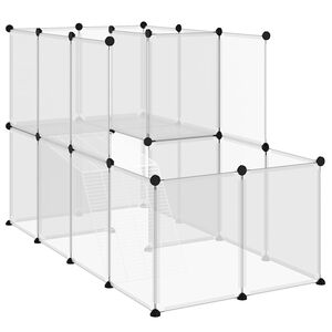 vidaXL Klec pro mal&aacute; zv&iacute;řata průhledn&aacute; 142 x 74 x 93 cm PP a ocel