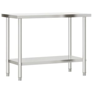 vidaXL Kuchyňsk&yacute; pracovn&iacute; stůl 110 x 55 x 85 cm nerezov&aacute; ocel