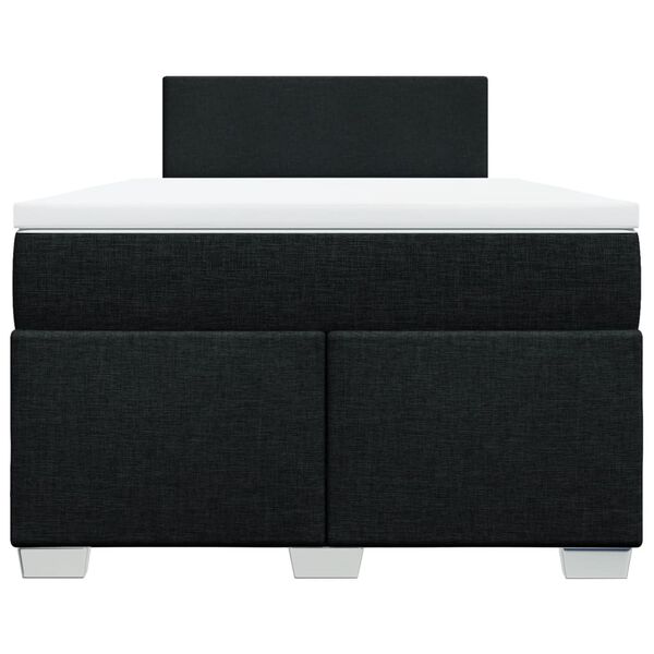 vidaXL Box spring postel s matrac&iacute; čern&aacute; 120x190 cm textil