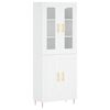 vidaXL Skř&iacute;ň highboard b&iacute;l&aacute; 69,5 x 34 x 180 cm kompozitn&iacute; dřevo