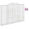 vidaXL Klenut&eacute; gabionov&eacute; ko&scaron;e 5 ks 300x30x200/220cm pozinkovan&eacute; železo