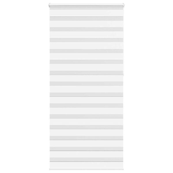 vidaXL Zebra roleta b&iacute;l&aacute; 95x230 cm &scaron;&iacute;řka l&aacute;tky 90,9 cm polyester