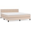 vidaXL Box spring postel s matrac&iacute; cappuccino 180 x 200 cm uměl&aacute; kůže