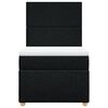 vidaXL Box spring postel s matrací černá 90x200 cm textil