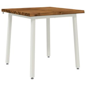 vidaXL 60 x 55 x 75 cm Masivn&iacute; ak&aacute;tov&eacute; dřevo Př&iacute;rodn&iacute; a b&iacute;l&aacute;