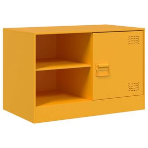 vidaXL TV skř&iacute;ňka hořčicově žlut&aacute; 67 x 39 x 44 cm ocel