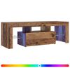 vidaXL TV stolek s LED old wood 120 x 36,5 x 40 cm kompozitn&iacute; dřevo