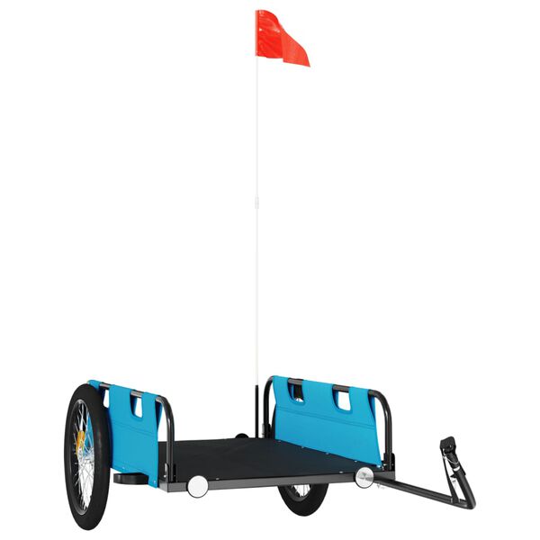 vidaXL Voz&iacute;k za kolo modr&yacute; oxfordsk&aacute; tkanina a železo