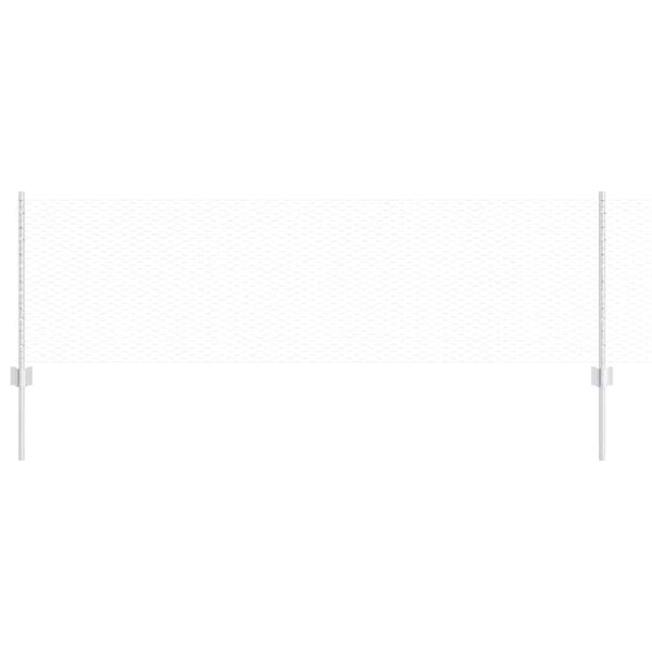 vidaXL Plot s sloupkem Stř&iacute;brn&aacute; 0,6 x 25 m Ocel