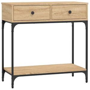 vidaXL Konzolov&yacute; stolek dub sonoma 75 x 34,5 x 75 cm kompozitn&iacute; dřevo