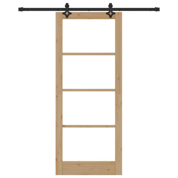 vidaXL Posuvn&eacute; dveře ORKDAL Přirozen&aacute; a čern&aacute; 86 x 211 cm