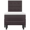 vidaXL Postel s boxspringem s matrac&iacute; Tmavě hněd&aacute; 90 x 190 cm textil