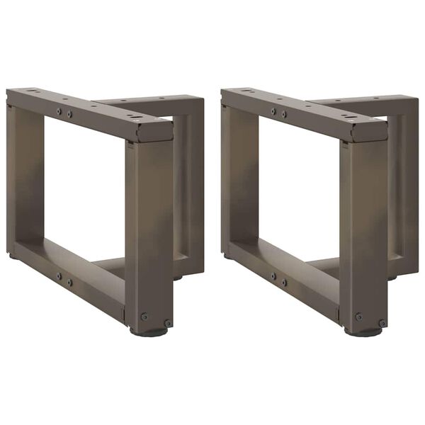 vidaXL Nohy konferenčn&iacute;ho stolku ve tvaru T, 2 ks, čern&eacute;, 50 x 25 x (30-31) cm, ocel