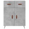 vidaXL Skř&iacute;ň highboard betonově &scaron;ed&aacute; 69,5x34x180 cm kompozitn&iacute; dřevo