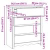 vidaXL Komoda Drammen Bílá 76,5 x 40 x 91 cm Masivní borové dřevo