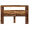 vidaXL Čelo postele s LED old wood 160x18,5x103,5 cm kompozitn&iacute; dřevo