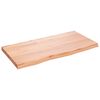 vidaXL Koupelnov&aacute; deska hněd&aacute; 80x40x(2-4) cm o&scaron;etřen&yacute; masivn&iacute; dřevo