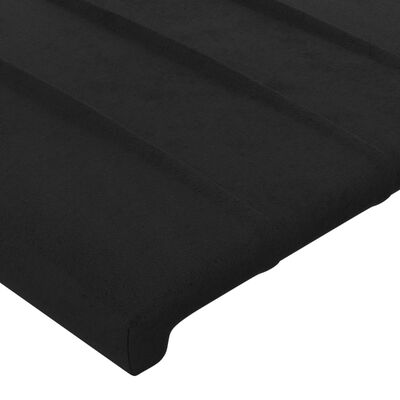 vidaXL Čelo postele typu ušák černé 203x16x118/128 cm samet