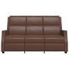 vidaXL 3místné masážní polohovací křeslo hnědé umělá kůže