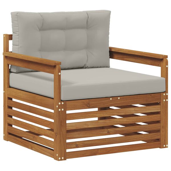 vidaXL Venkovn&iacute; pohovkov&aacute; souprava Masivn&iacute; ak&aacute;ciov&eacute; dřevo a polyester