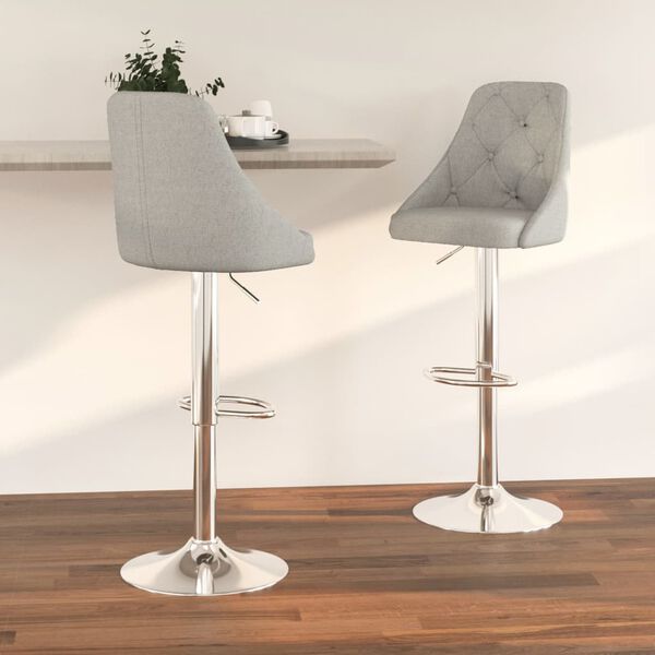 vidaXL Barov&eacute; židle 2 ks světle &scaron;ed&eacute; textil