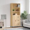 vidaXL Skř&iacute;ň highboard dub sonoma 69,5 x 34 x 180 cm kompozitn&iacute; dřevo