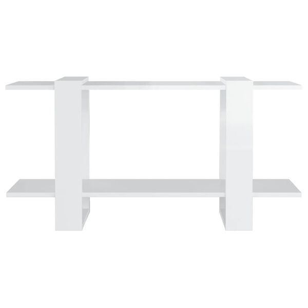 vidaXL Knihovna bílá s vysokým leskem 100x30x51 cm kompozitní dřevo