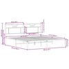 vidaXL R&aacute;m postele bez matrace kouřov&yacute; dub 183x213 cm kompozitn&iacute; dřevo