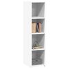 vidaXL Skř&iacute;ň highboard b&iacute;l&aacute; 30 x 41 x 124 cm kompozitn&iacute; dřevo