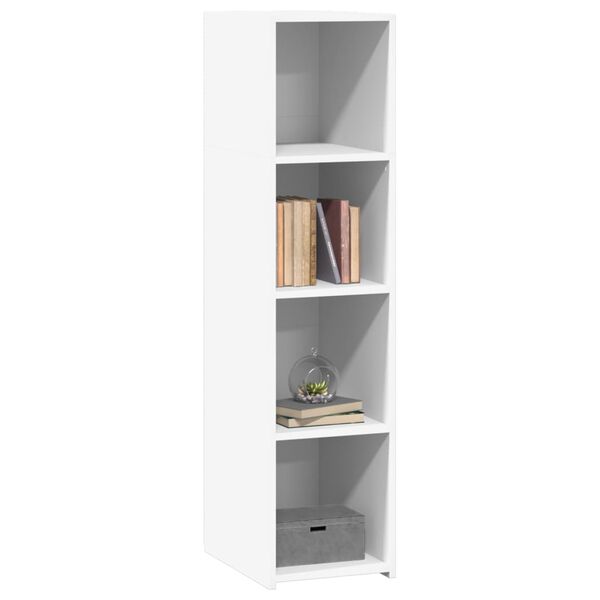 vidaXL Skř&iacute;ň highboard b&iacute;l&aacute; 30 x 41 x 124 cm kompozitn&iacute; dřevo