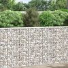 vidaXL Gabionov&yacute; vyv&yacute;&scaron;en&yacute; z&aacute;hon trap&eacute;z pozinkovan&aacute; ocel 100x20x100 cm