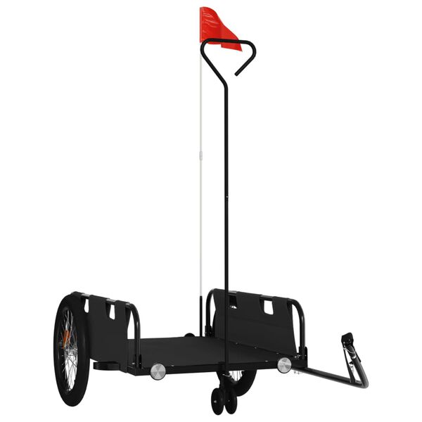 vidaXL Voz&iacute;k za kolo čern&yacute; oxfordsk&aacute; tkanina a železo