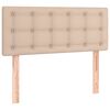 vidaXL Box spring postel s matrac&iacute; cappuccino 120x190 cm uměl&aacute; kůže