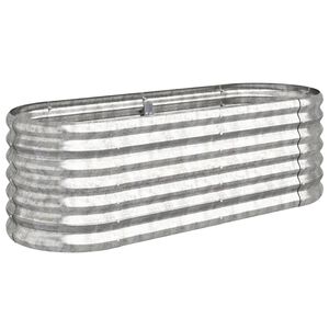 vidaXL Vyv&yacute;&scaron;en&yacute; z&aacute;hon pozinkovan&aacute; ocel 114x40x36 cm stř&iacute;brn&yacute;
