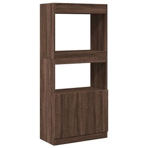 vidaXL Skř&iacute;ň highboard hněd&yacute; dub 63 x 33 x 140 cm kompozitn&iacute; dřevo