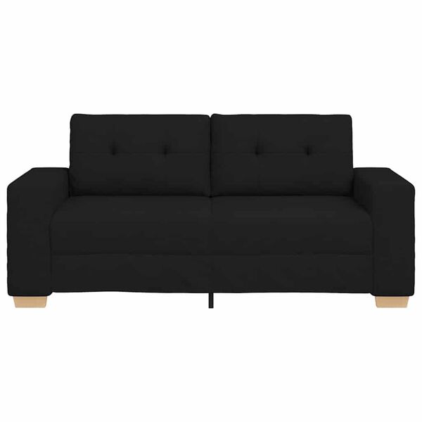 vidaXL Loveseat Sofa Čern&yacute; 140 cm textil
