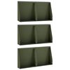vidaXL Opěrn&aacute; zeď 6 ks 40 x 12 x 30 cm Ocel Olivově zelen&aacute;