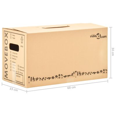 vidaXL Kartónové krabice na stěhování XXL 40 ks 60 x 33 x 34 cm